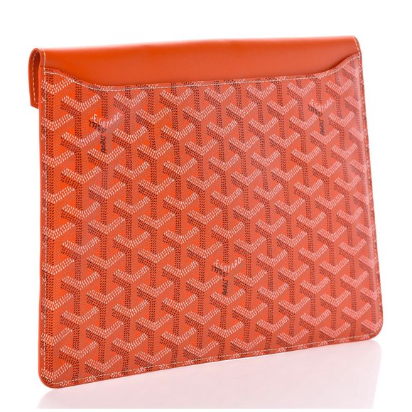 GOYARD Goyardine Camondo 2 Pouch MM Horizontal Clutch Orange - Picture 3 of 11